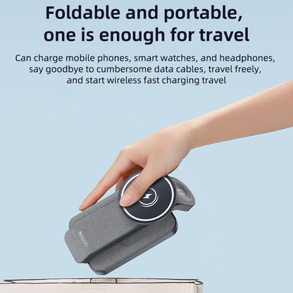 Φορτιστής Δικτύου Ασύρματος Yesido DS26 3σε1, 15W, 1.67A, Γκρι