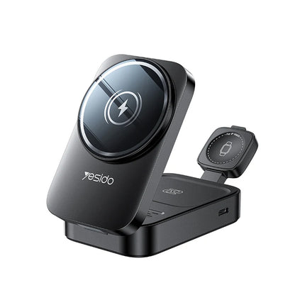 Yesido DS27 3in1 Wireless Network Charger, 15W, 1.67A, Black