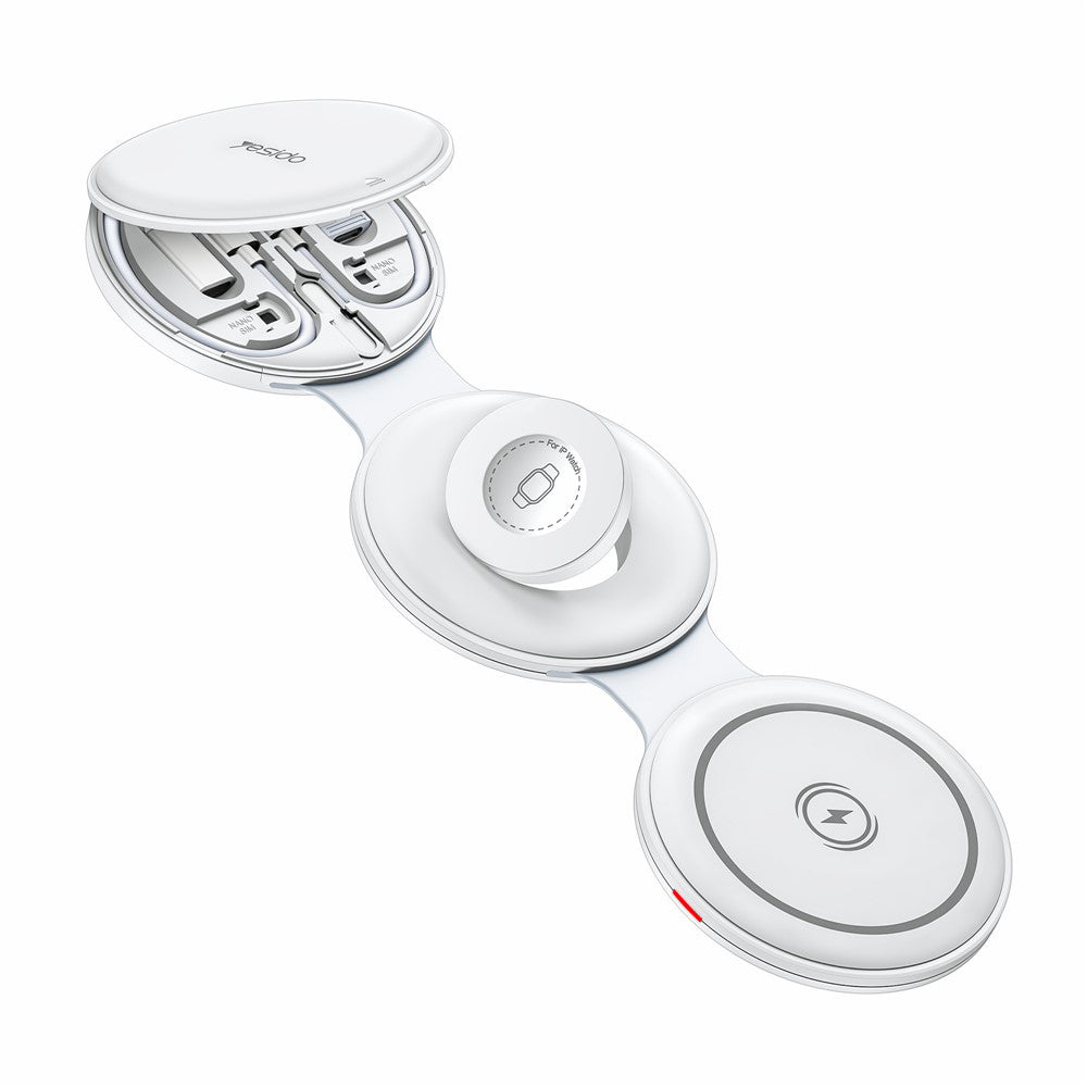 Φορτιστής Δικτύου Ασύρματος Yesido DS29 5σε1, 15W, 1.67A, Λευκό