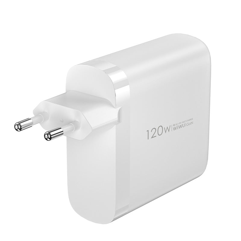 Φορτιστής δικτύου WiWu Wi-U020, 120W, 3A, 1 x USB-A - 3 x USB-C, Λευκό 