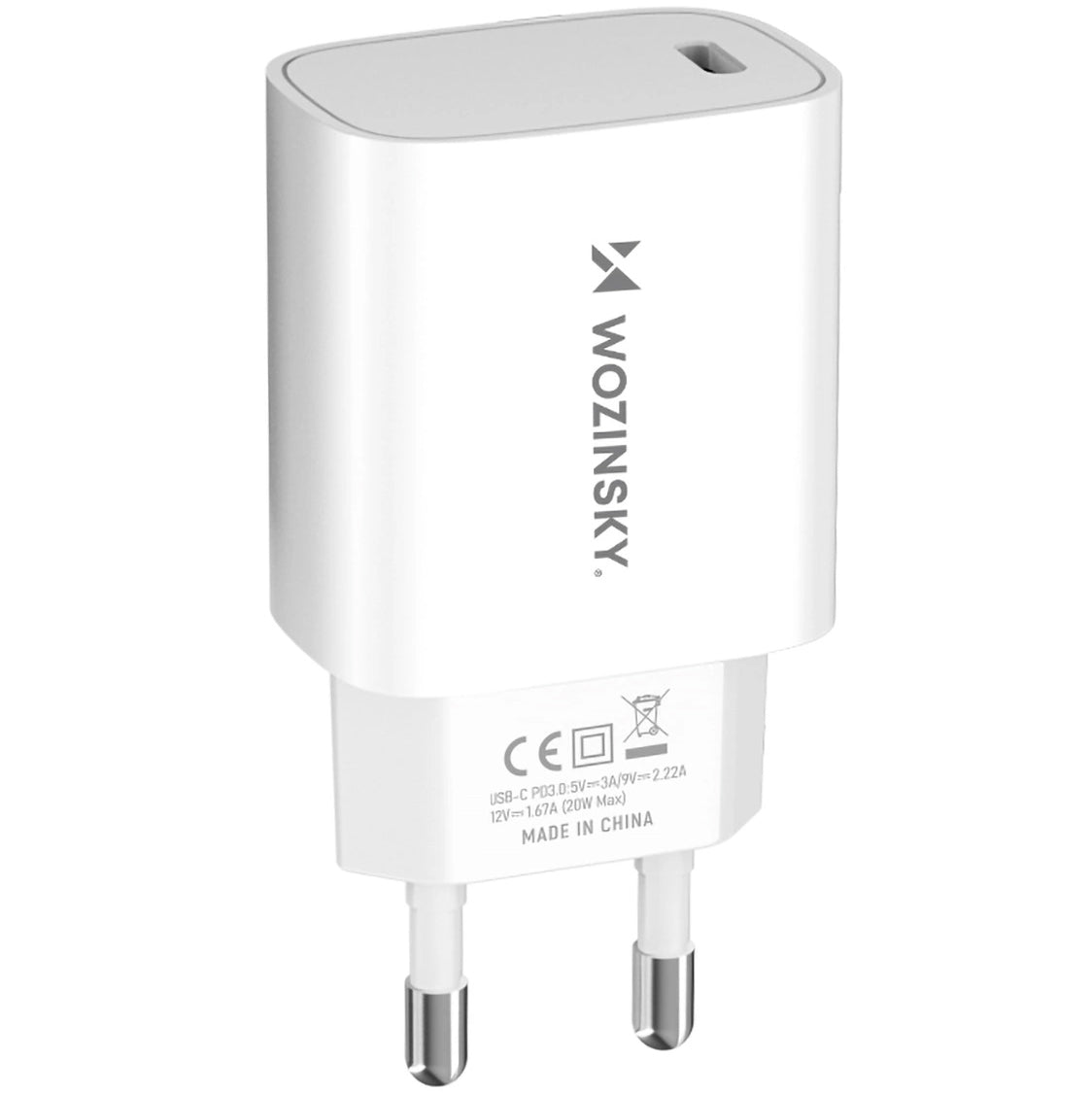 Φορτιστής Δικτύου WZK WGWCCW, 20W, 3A, 1 x USB-C, Λευκό