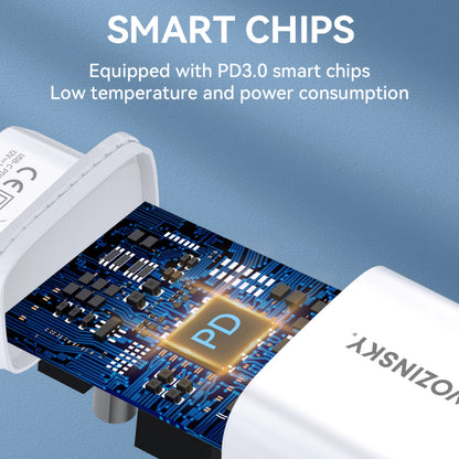 Φορτιστής Δικτύου WZK WGWCCW, 20W, 3A, 1 x USB-C, Λευκό