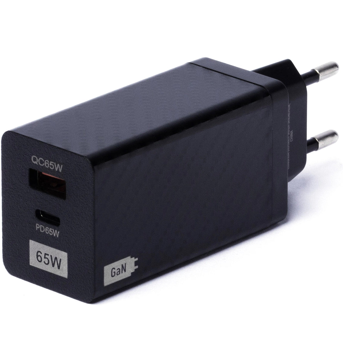 Φορτιστής δικτύου WZK WWCG01, 65W, 3A, 1 x USB-A - 1 x USB-C, Μαύρο 