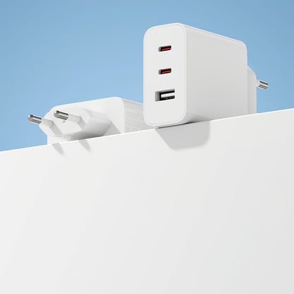 Φορτιστής δικτύου Xiaomi 2C1A GaN, 67W, 3A, 1 x USB-A - 2 x USB-C, Λευκό 