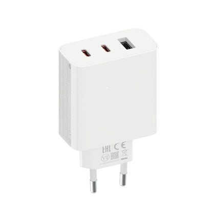 Φορτιστής δικτύου Xiaomi 2C1A GaN, 67W, 3A, 1 x USB-A - 2 x USB-C, Λευκό 