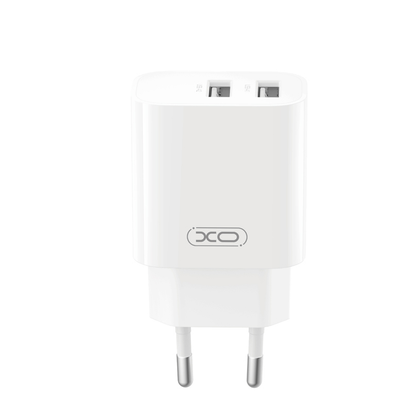 Φορτιστής δικτύου XO Design CE55, 12W, 2.4A, 2 x USB-A, Λευκός
