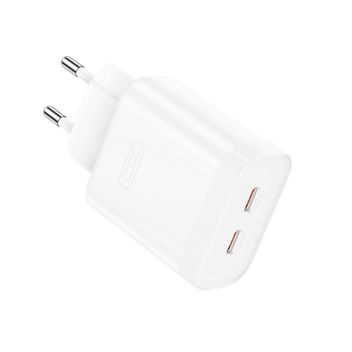 Φορτιστής δικτύου XO Design L105, 35W, 3A, 2 x USB-C, Λευκό 