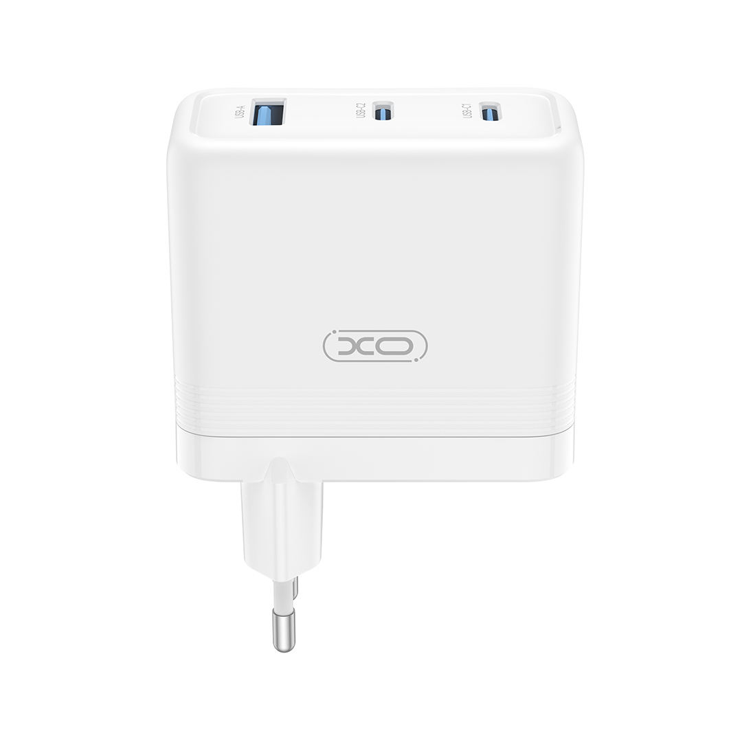 Φορτιστής Δικτύου XO Design CE35, 100W, 5A, 1 x USB-A - 2 x USB-C, Λευκό