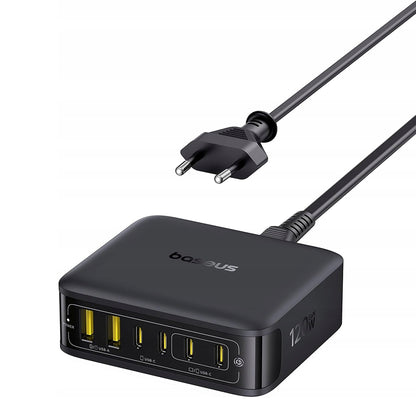 Φορτιστής Σταθμός Baseus EnerFill FH21, 120W, 3.25A, 2 x USB-A - 4 x USB-C, Μαύρο E0120T00