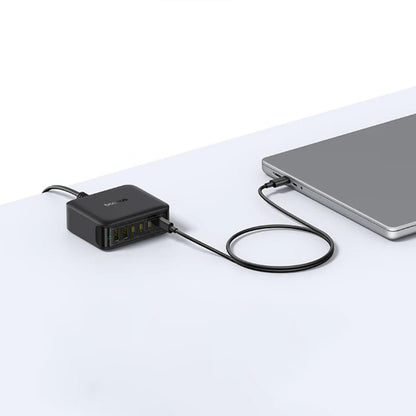 Φορτιστής Σταθμός Baseus EnerFill FH21, 120W, 3.25A, 2 x USB-A - 4 x USB-C, Μαύρο E0120T00