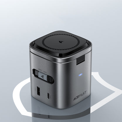 Φορτιστής Σταθμός με Καλώδιο USB-C Acefast Z9 QI 6in1, 80W, 1 x USB-C - 1 x USB-A, Μαύρο