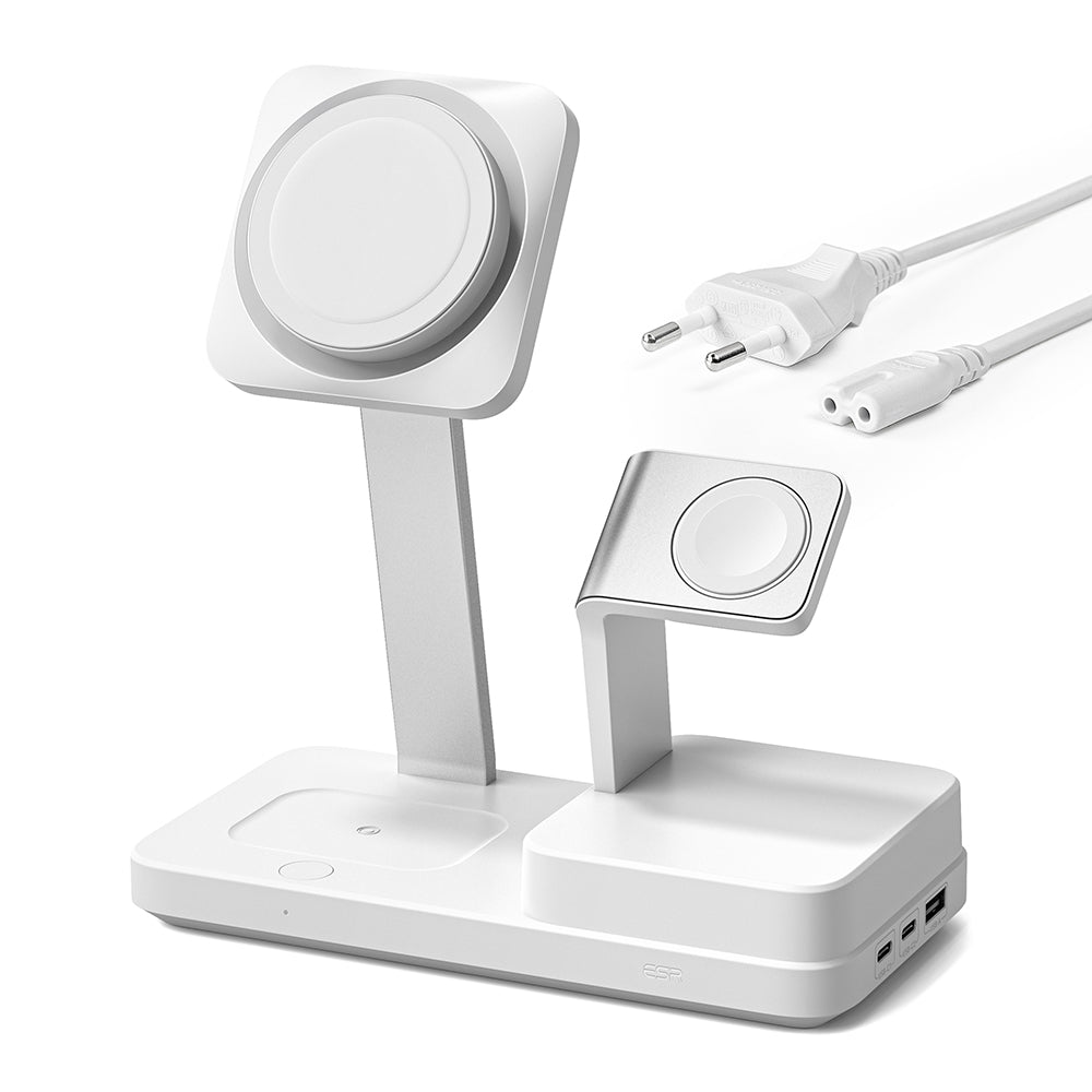 Φορτιστής Σταθμός ESR CryoBoost QI 6σε1, 100W, 2 x USB-A - 1 x USB-C, Λευκό