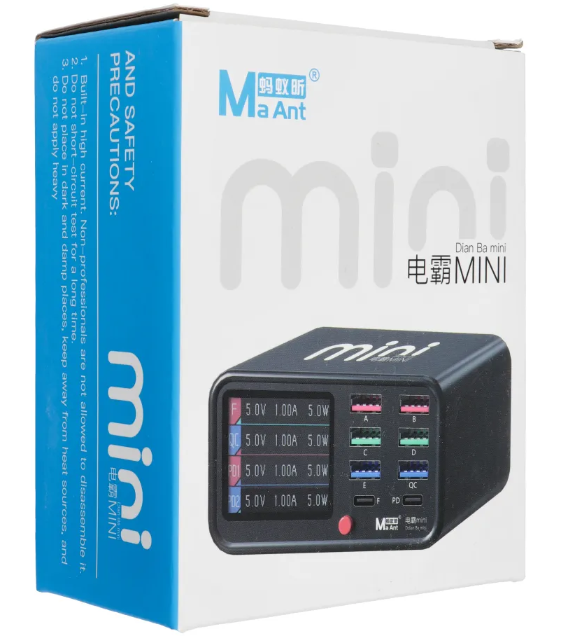 Φορτιστής Σταθμός MaAnt Dianba Mini, 75W, 2 x USB-C - 6 x USB-A, Μαύρο