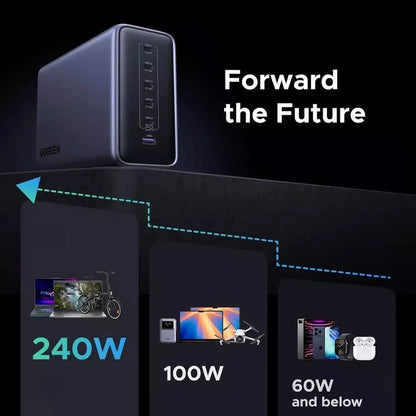 Φορτιστής Σταθμός UGREEN Nexode X759 (55550B), 500W, 5A, 1 x USB-A - 5 x USB-C, Γκρι