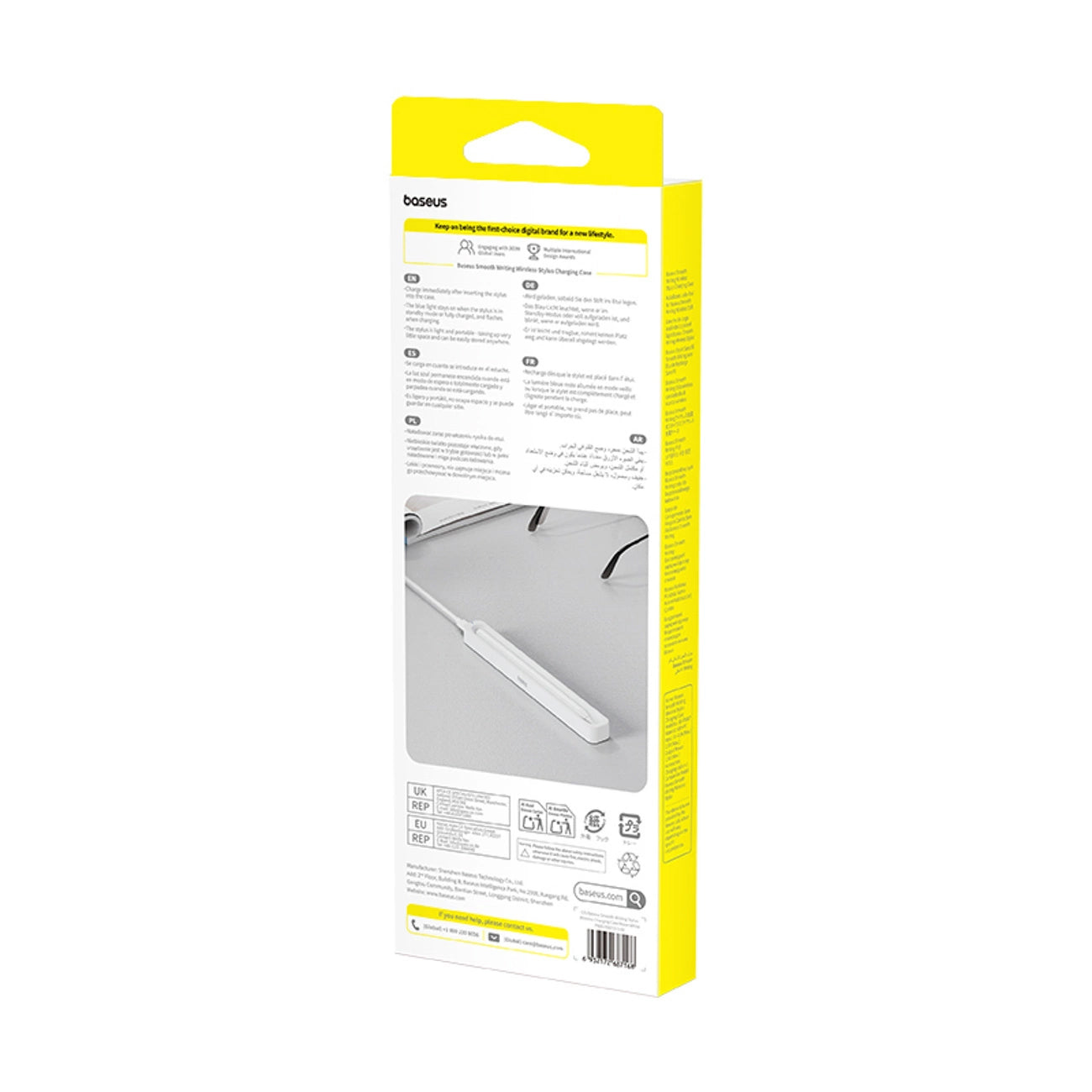 Ασύρματος Φορτιστής Baseus για Touchpen Smooth Writing Stylus, Λευκό P80015907213-00