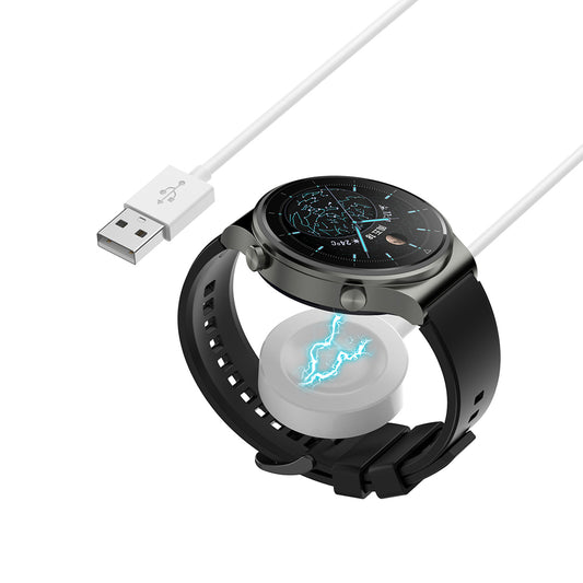 Ασύρματος Φορτιστής Techsuit THC1 για Huawei Watch Series, USB-A, Λευκό