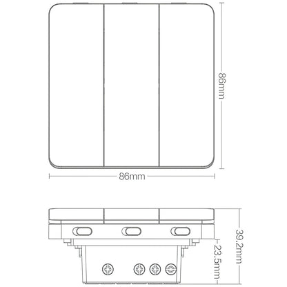 Διακόπτης Yeelight, Wi-Fi, 3 κουμπιά, λευκό YLKG14YL 