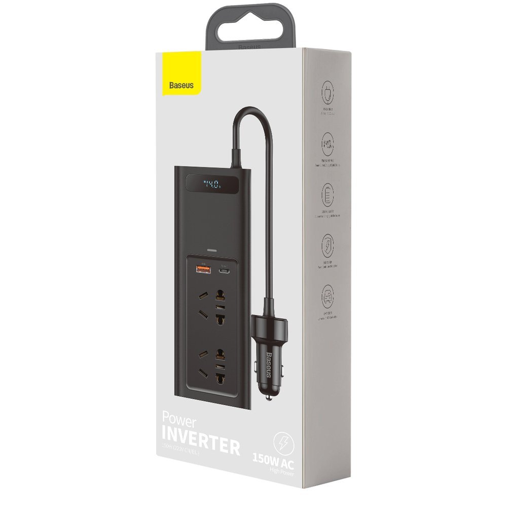 Ηλεκτρικός Μετατροπέας Αυτοκινήτου Baseus, 150W CRNBQ-A01