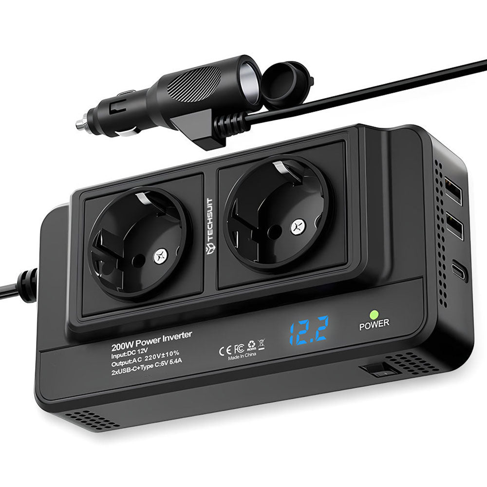 Ηλεκτρικός Μετατροπέας Αυτοκινήτου Techsuit PowerDriveX, 200W