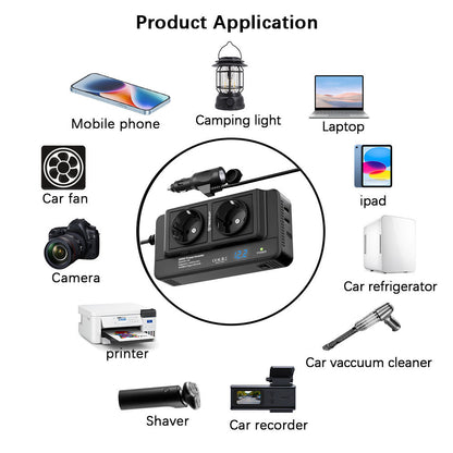 Ηλεκτρικός Μετατροπέας Αυτοκινήτου Techsuit PowerDriveX, 200W