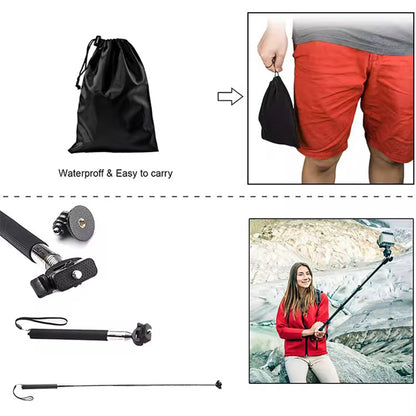 Σετ Αξεσουάρ Κάμερας Αθλητικής Techsuit SA15 για GoPro / SJCAM Series, 15σε1, Μαύρο