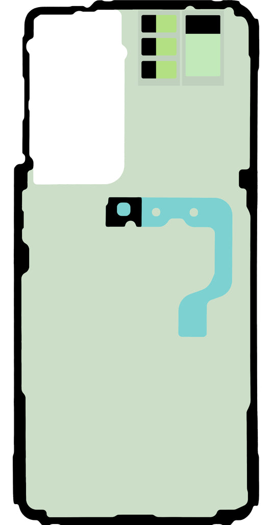 Kit Αυτοκόλλητο Καπάκι Μπαταρίας Samsung Galaxy S21 5G G991, Service Pack GH82-24549A