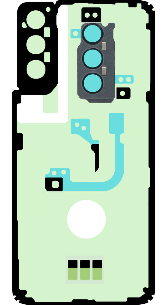 Kit Αυτοκόλλητο Καπάκι Μπαταρίας Samsung Galaxy S21+ 5G G996, Service Pack GH82-24565A