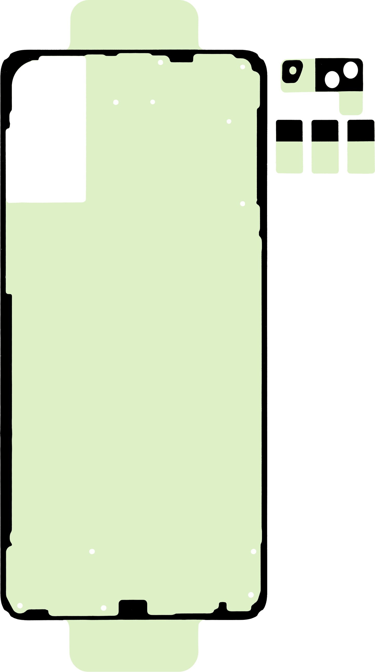 Kit Αδεσιβού Καπάκι Μπαταρίας Samsung Galaxy S25 Edge S937, Service Pack GH82-37312A