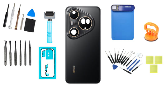 Σετ Πλάτη Μπαταρίας Huawei Pura 80 Ultra Golden Black Service Pack και Αφιερωμένα Εργαλεία Service