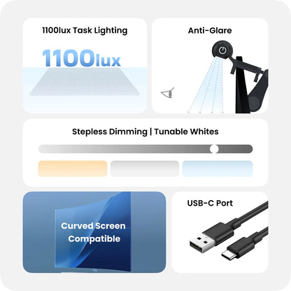 Λαμπτήρας οθόνης Yeelight, 3000K - 6500K, μαύρο YLBGD-0111 