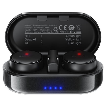 Lavaliera Acefast R3, USB-C, Σετ 2 τεμαχίων, Μαύρη