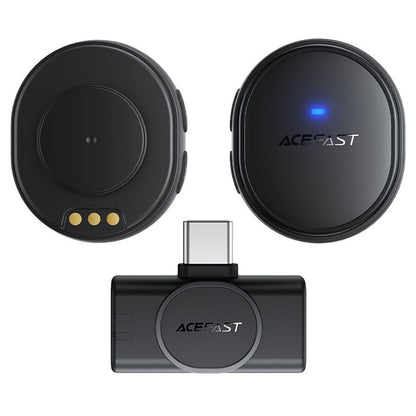 Lavaliera Acefast R3, USB-C, Σετ 2 τεμαχίων, Μαύρη