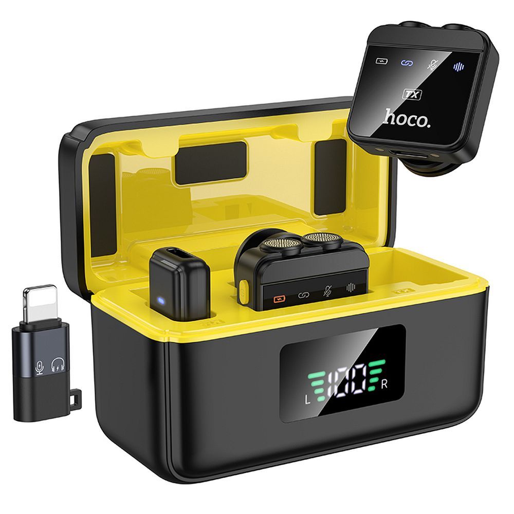 Lavaliera HOCO L17, USB-C / Lightning, Σετ 2 Τεμάχια, Μαύρη