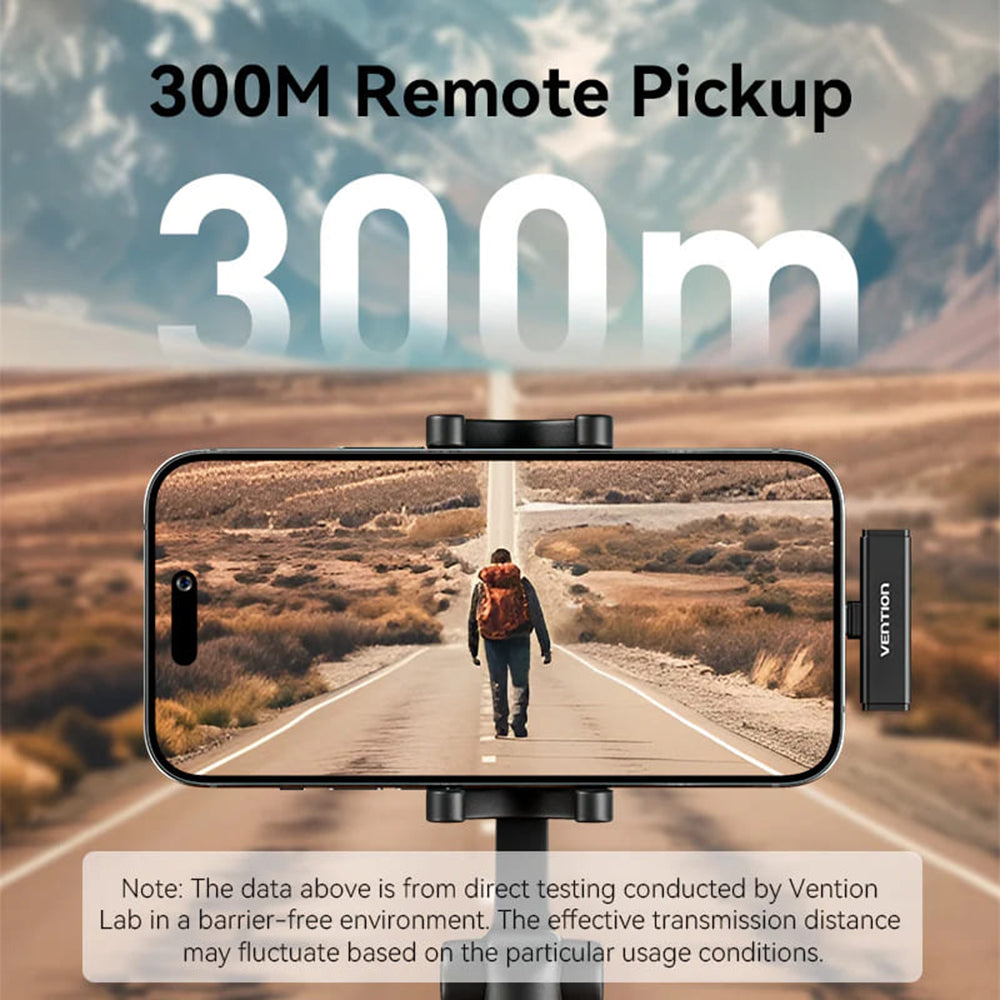 Lavaliera Vention Clip-On, USB-C, Σετ 2 τεμαχίων, Μαύρη