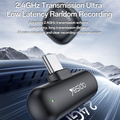 Lavaliera Yesido KR20, Lightning, Σετ 2 τεμάχια, Μαύρη