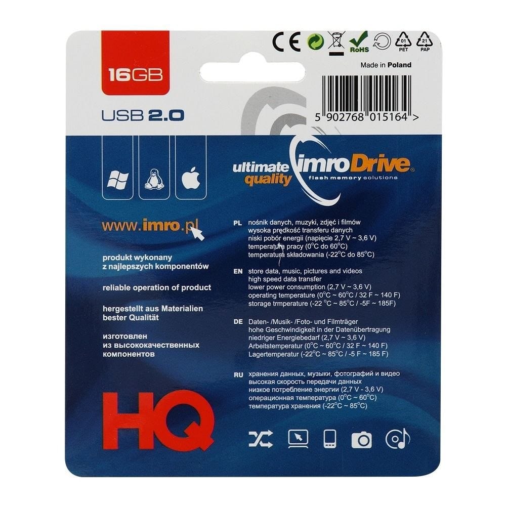 Εξωτερική Μνήμη USB-A Imro, 16Gb