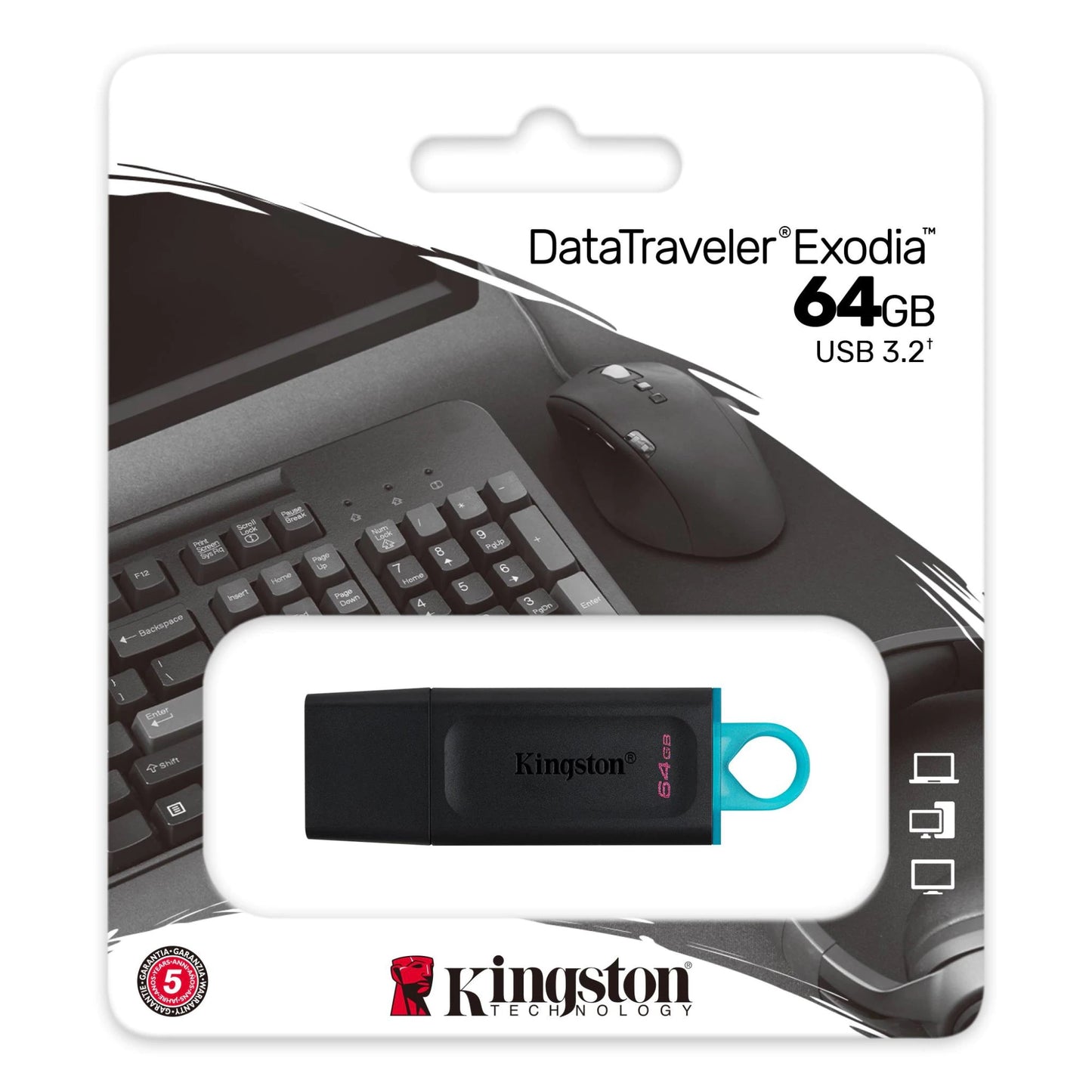 Εξωτερική μνήμη USB-A 3.2 Kingston DT Exodia, 64Gb DTX/64GB