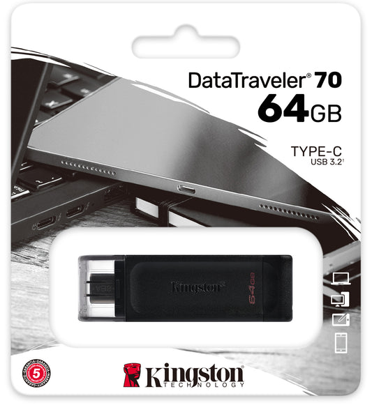 Εξωτερική μνήμη Kingston DT70, 64Gb DT70/64GB USB-C