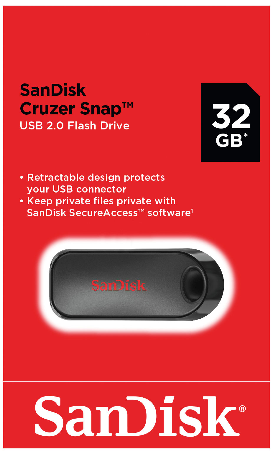 Εξωτερική Μνήμη USB-A SanDisk Cruzer Snap, 32Gb SDCZ62-032G-G35