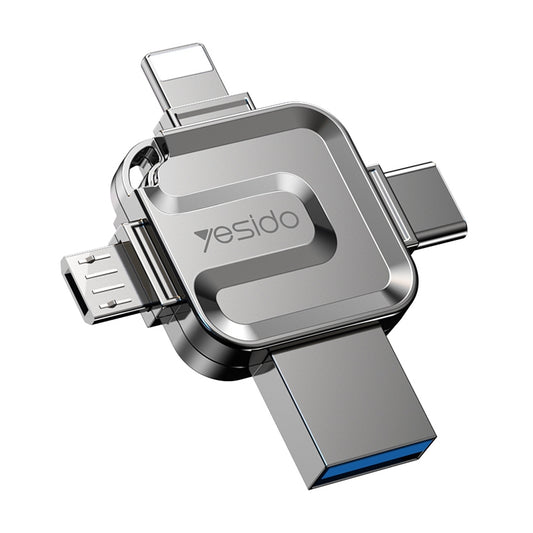 Εξωτερική Μνήμη USB-A 3.0 / Lightning / USB-C / microUSB Yesido FL15, 64Gb