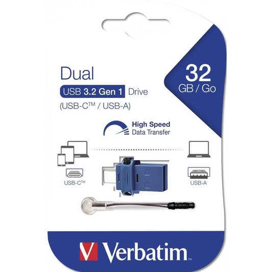 Εξωτερική Μνήμη USB-A 3.0 / USB-C Verbatim StoreNGo, 32Gb 49966