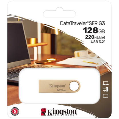 Εξωτερική μνήμη USB-A 3.2 Kingston DT SE9 G3, 128Gb DTSE9G3/128GB 