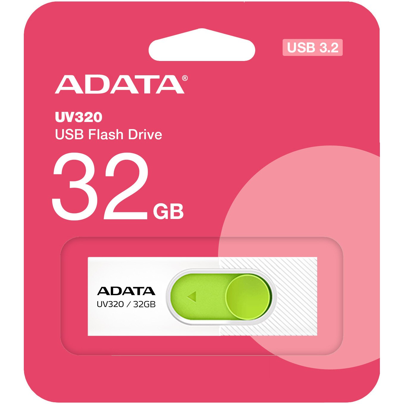 External Memory USB-A 3.2 Adata UV320, 32Gb AUV320-32G-RWHGN
