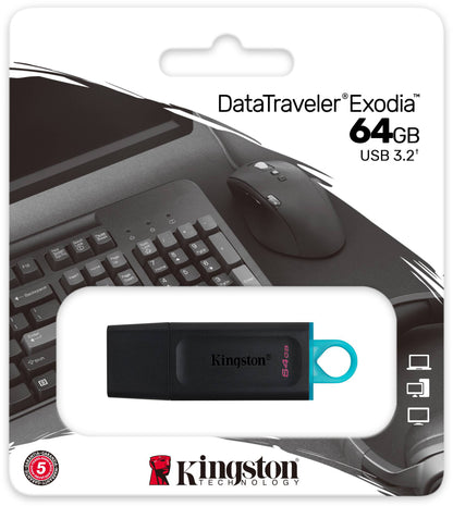 Εξωτερική Μνήμη USB-A 3.2 Kingston DT Exodia, 64Gb DTX/64GB