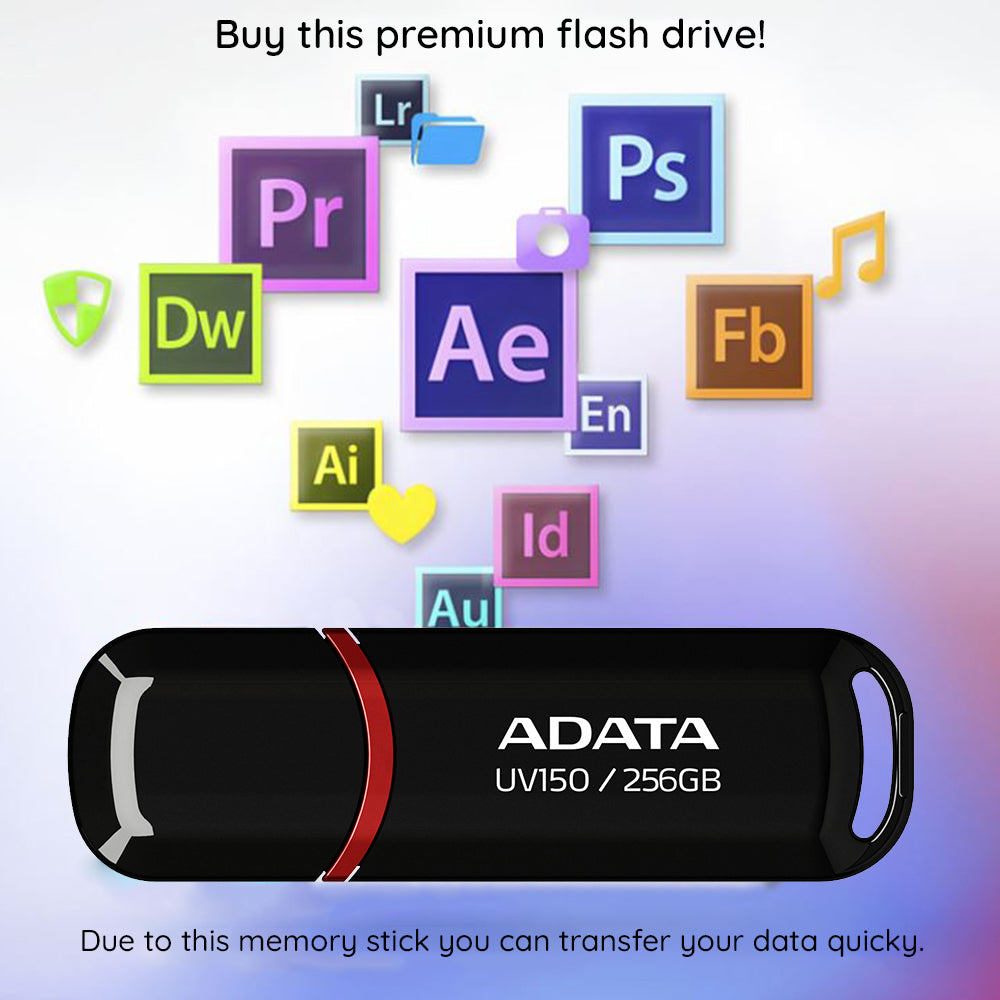 Εξωτερική μνήμη USB-A 3.2 Adata UV150, 64Gb AUV150-64G-RBK