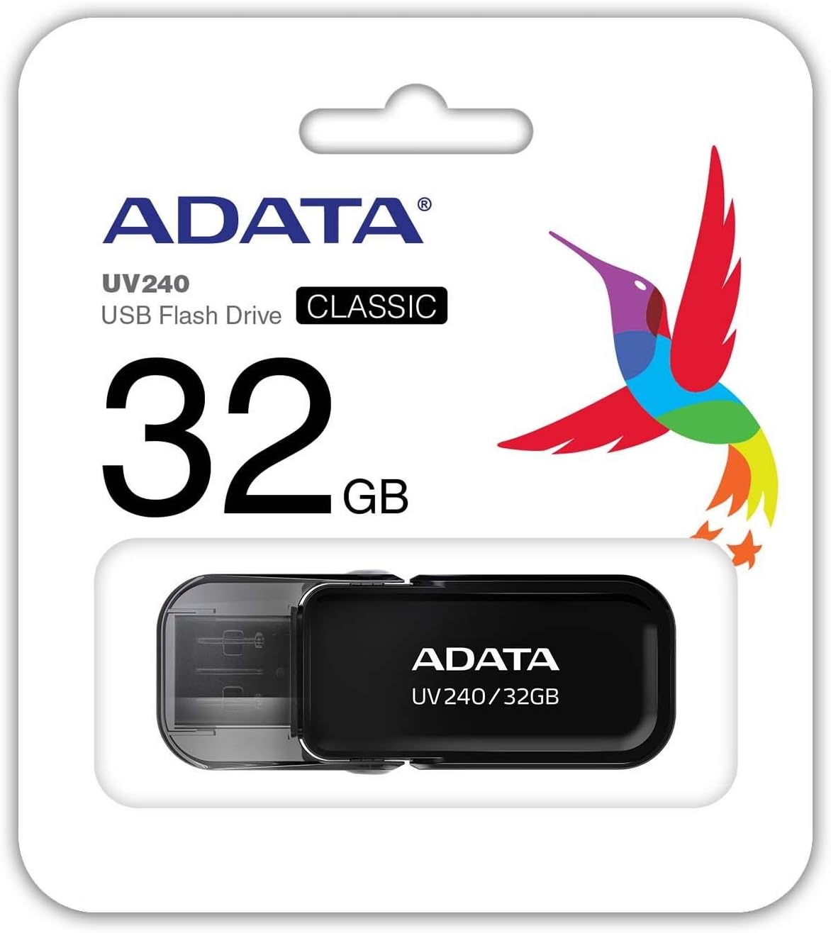 Εξωτερική μνήμη USB-A Adata UV240 UV240, 32 GB AUV240-32G-RBK AUV240-32G-RBK 