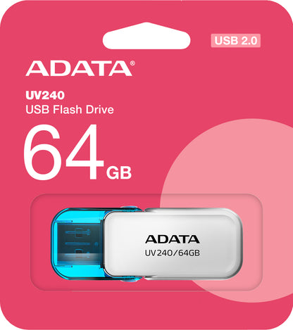 Εξωτερική μνήμη USB-A Adata UV240, 64Gb AUV240-64G-RWH 