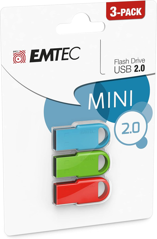 Εξωτερική Μνήμη USB-A Emtec D250 Mini, 16Gb, Σετ 3 τεμαχίων ECMMD16GD252P3