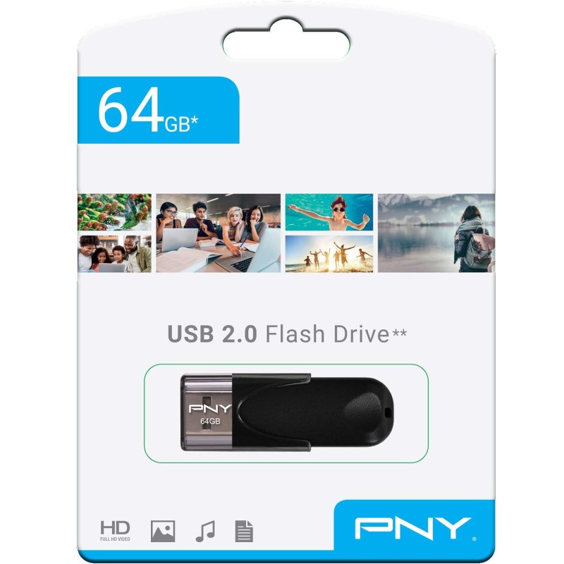 Εξωτερική Μνήμη USB-A PNY Attache 4, 64Gb FD64GATT4-EF