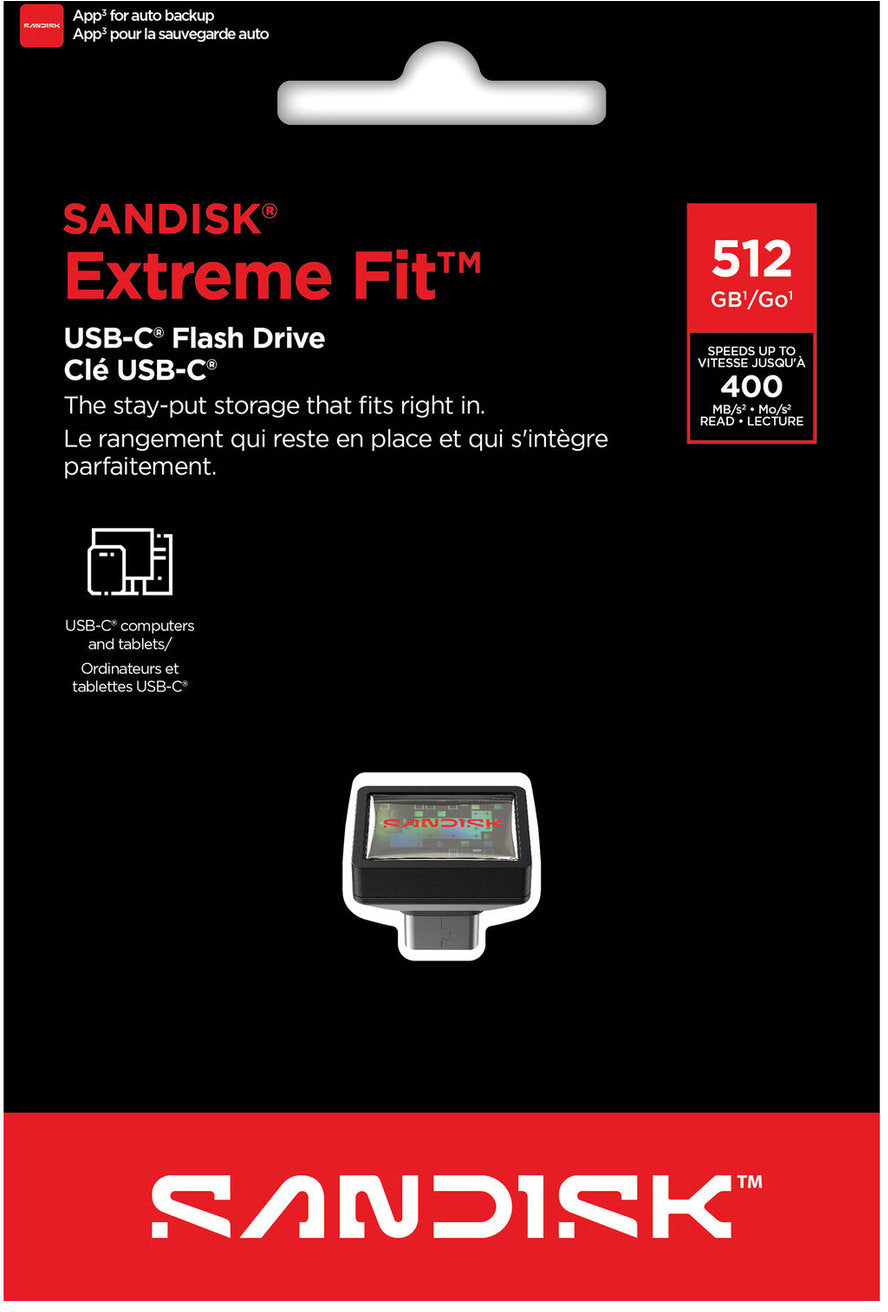 Εξωτερική Μνήμη USB-C SanDisk Extreme Fit, 512Gb SDCZ530-512G-G46